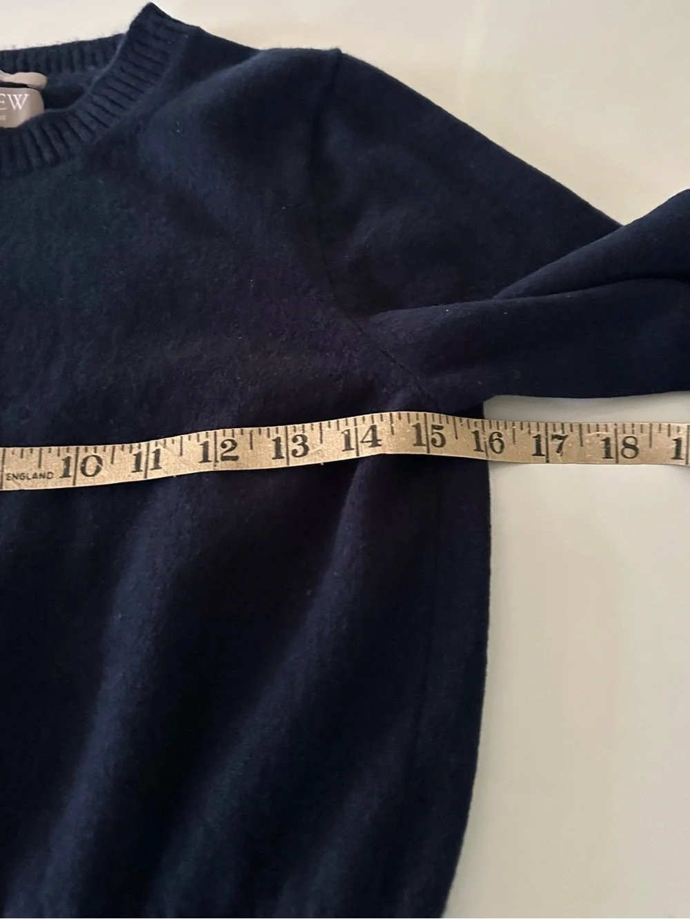 J.Crew Cashmere Navy Fitted Cropped Crewneck Sweater Small